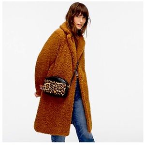 J crew Size S Teddy long coat